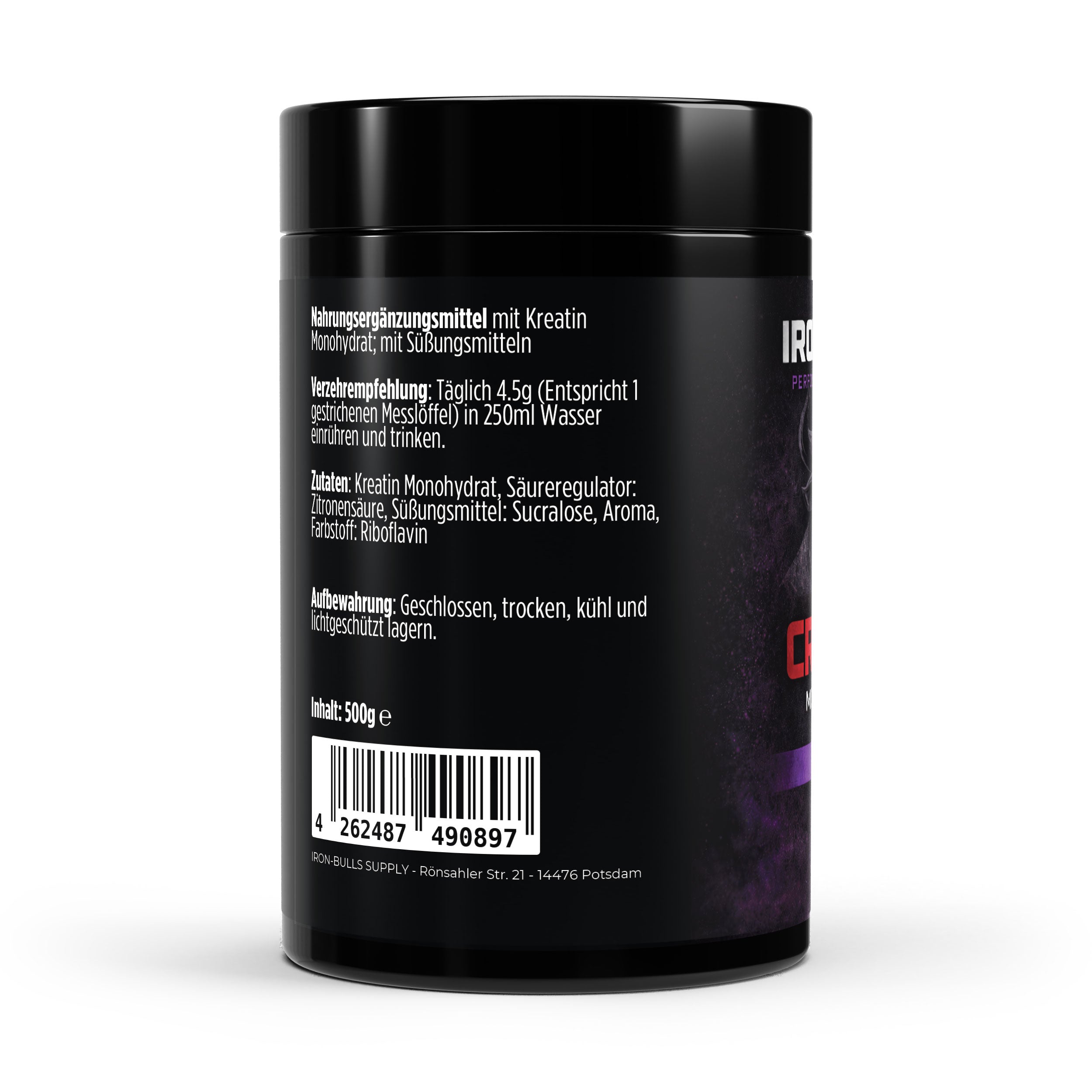 Kreatin Monohydrat Tutti Frutti 500g – Premium Kreatin Pulver für Muskelaufbau