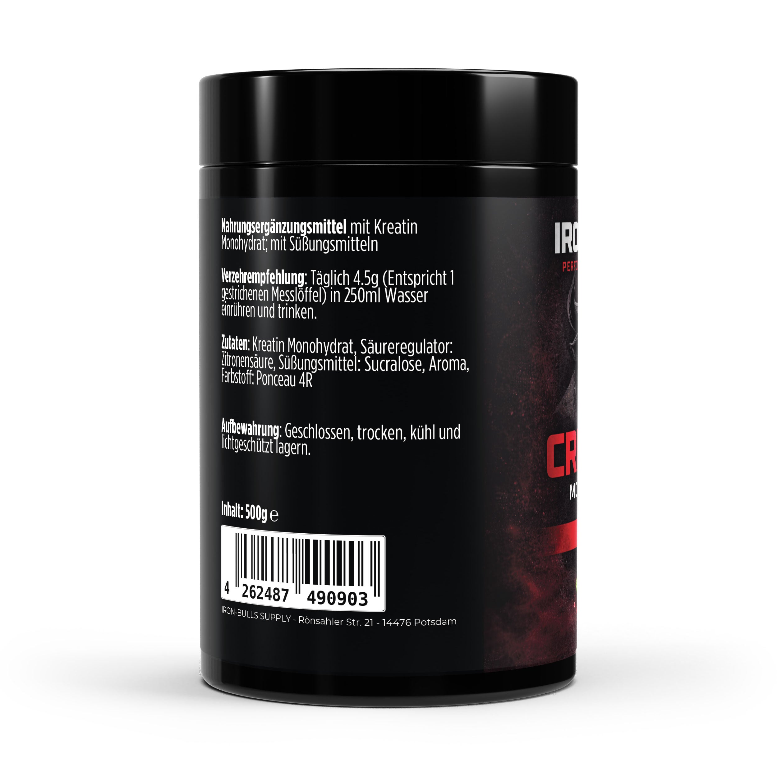 Kreatin Monohydrat Raspberry 500g – Premium Kreatin Pulver für Muskelaufbau