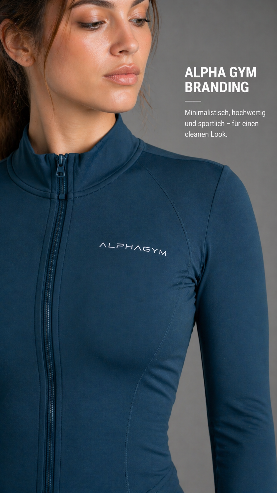 ''VALORA'' SHAPING ZIP JACKET PETROL