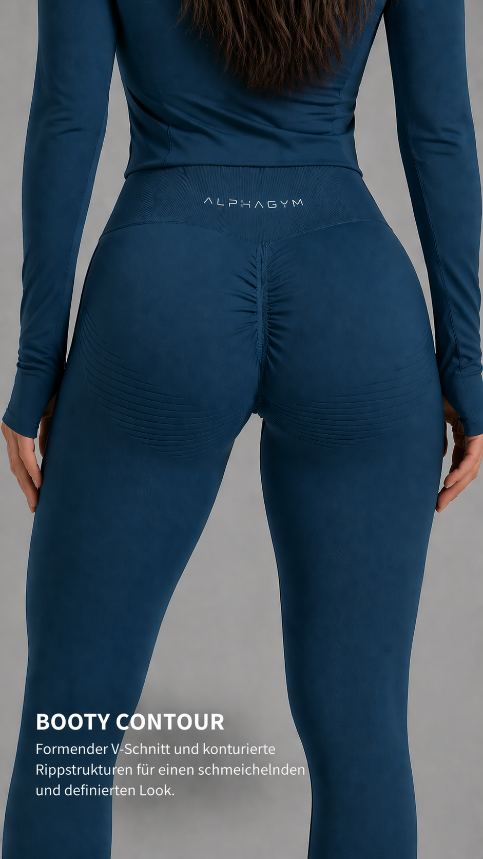 ''VALORA'' SEAMLESS SCRUNCH LEGGINGS PETROL