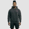 ALPHA GYM LIFTING CLUB  HOODIE GREY WASHED / PINK