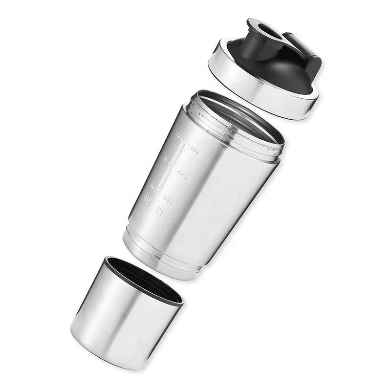 Edelstahl Protein Shaker 600ml – Auslaufsicher, BPA-frei & spülmaschinenfest