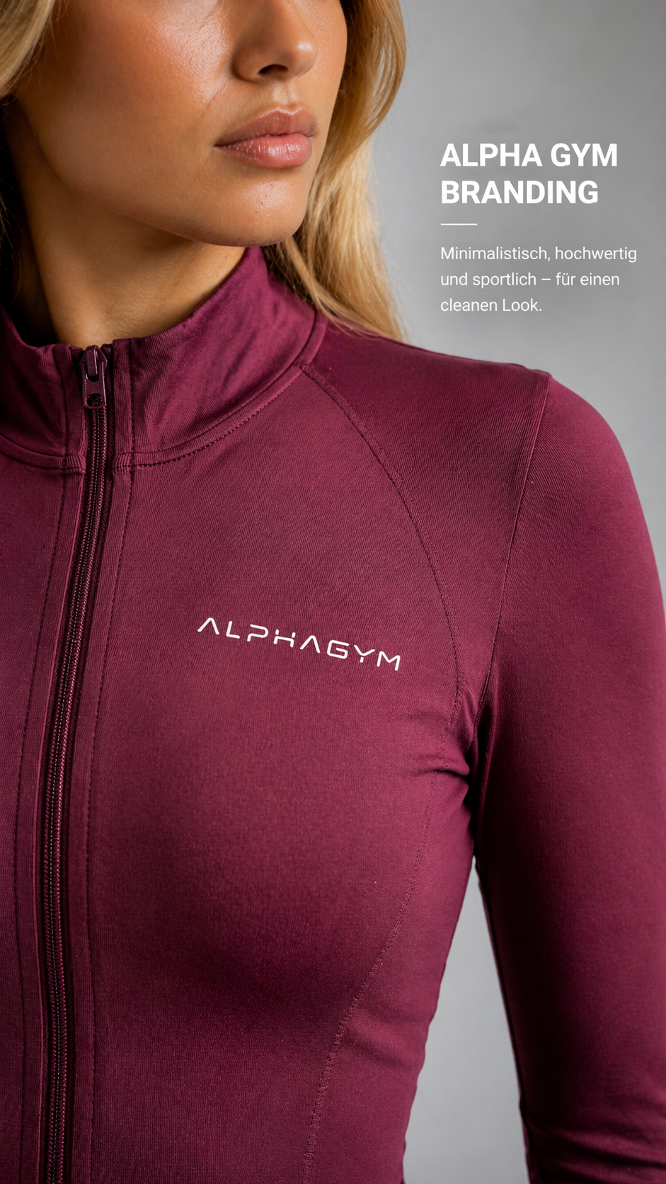 ''VALORA'' SHAPING ZIP JACKET PLUM PURPLE