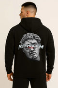 ALPHA GYM "INVICTUS" OVERSIZED FITNESS HOODIE BLACK
