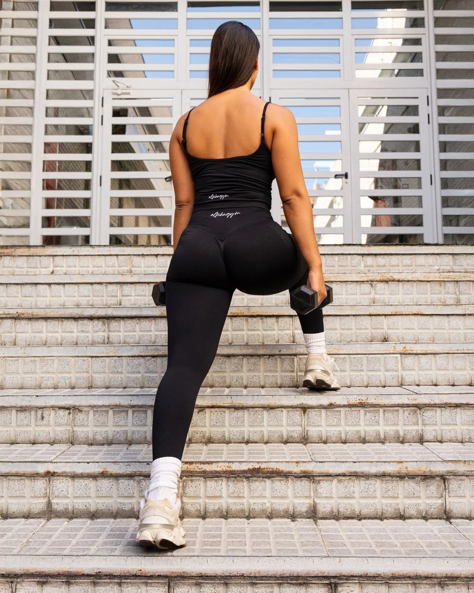 "AYLA“ SEAMLESS SCRUNCH LEGGINGS BLACK