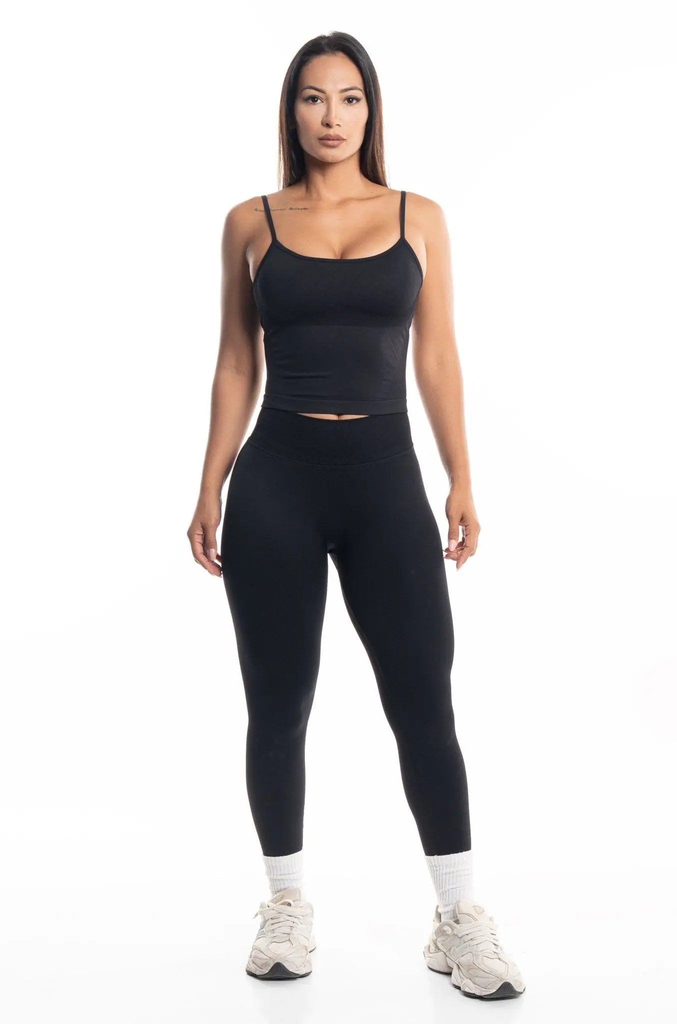 "AYLA“ SEAMLESS SCRUNCH LEGGINGS BLACK