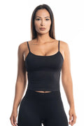 "AYLA“ SEAMLESS SPORT TOP BLACK