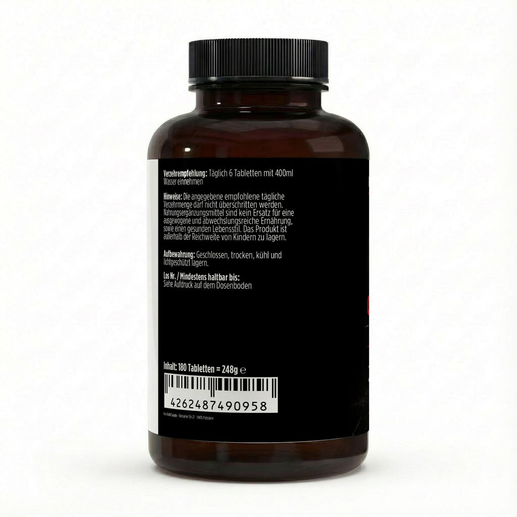 Kreatin Monohydrat – 180 vegane Tabletten für Kraft & Muskelaufbau