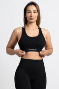 "BEVON" SPORT BRA BLACK