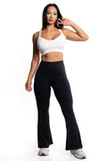 "ONAJ" SEAMLESS FLARED LEGGINGS BLACK