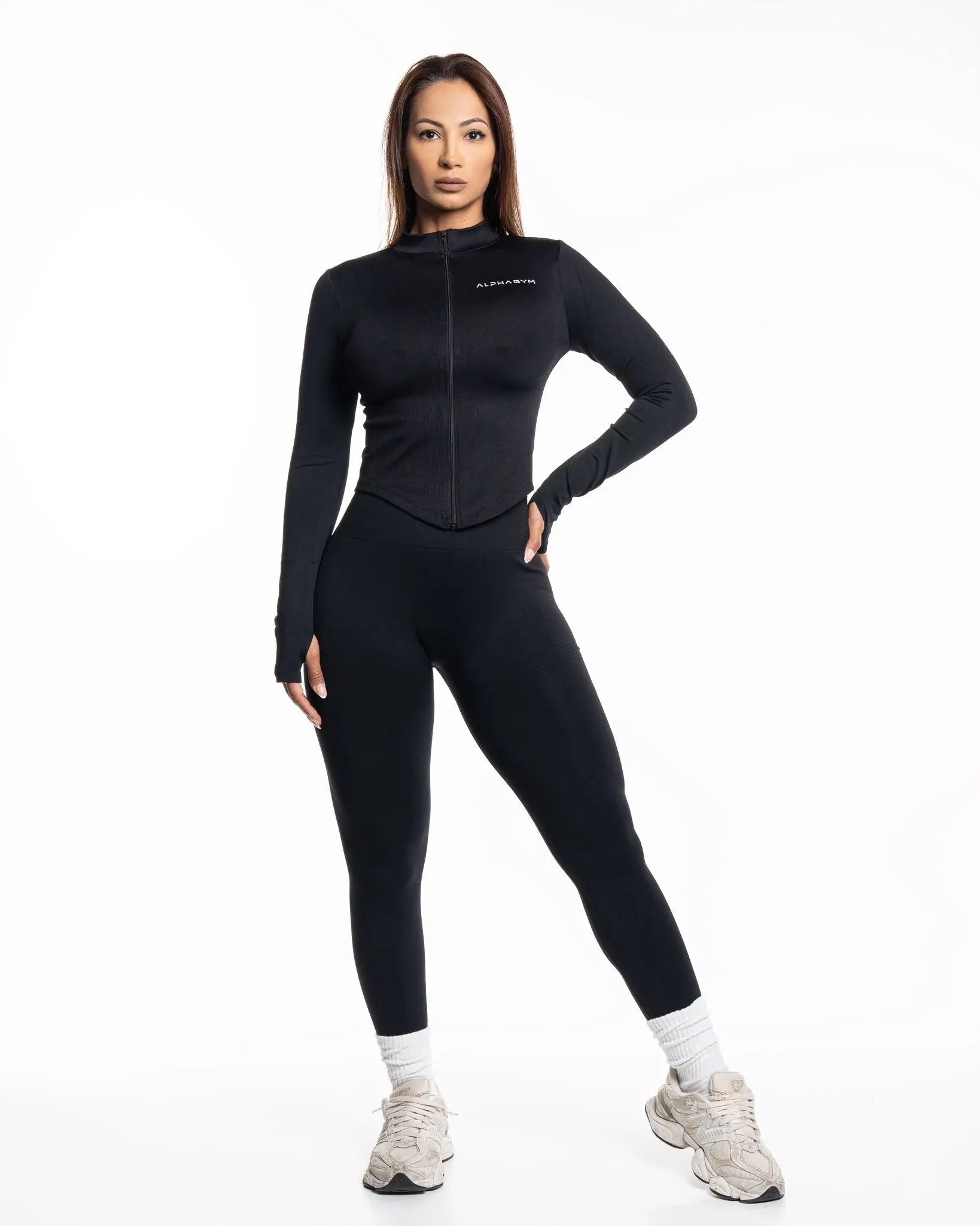 ''VALORA'' SEAMLESS SCRUNCH LEGGINGS BLACK